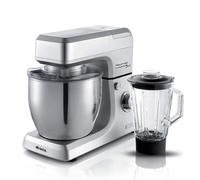 Ariete 1598 Gourmet Professional 7L Metal - Impastatrice Planetaria con Frullatore - Ciotola in Acciaio Inox - 7 L - Caraffa in vetro - 1200 Watt - 6 velocità