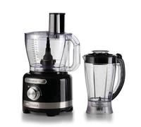 Ariete 1782 Gourmet Pro Moderna, Robot da cucina, Tritatutto 3L, Frullatore 2L, 2 velocità + Pulse, Set di lame + Disco in acciaio inox, Accessorio spremiagrumi, Nero