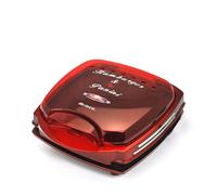 Ariete 185 Hamburger Maker Party Time - Griglia elettrica da tavolo per hamburger - piastre antiaderenti - 1200 W - Party Time - Rosso Ariete