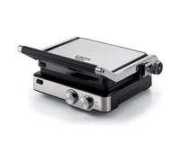 Ariete 1918 Grill & Taste - Griglia Elettrica - Piastre Antiaderenti removibili basculanti - apertura 180° - 5 Temperature - 2000 Watt - Acciaio Inox