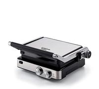 Ariete 1918 Grill & Taste - Griglia Elettrica - Piastre Antiaderenti removibili basculanti - apertura 180° - 5 Temperature - 2000 Watt - Acciaio Inox