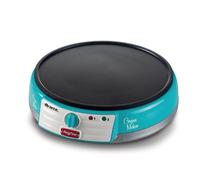 Ariete 202 Crepes Maker Party Time - Piastra per Crepes antiaderente - 2 spatole in legno - ricettario - 1000 W - Azzurro