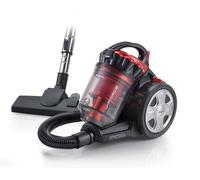 Ariete 2753 J-Force - Aspirapolvere senza sacco - Tecnologia multiciclonica - Tubo telescopico - Filtro Hepa - Cavo 5 metri - 700 Watt - Rosso e Nero