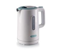 Ariete 2846 Bollitore Breakfast, 2200W, Capacità 1,7 L, Base Cordless 360°, Spegnimento automatico, Coperchio di sicurezza, Livello acqua visibile, Finitura lucida e opaca, White & Aegean Teal