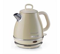 Ariete 2868 Bollitore Elettrico Vintage 1 Litro - Infusi, Tè e Tisane - Autospegnimento - Acciaio Inox - 1 Litro - 1600 Watt - Beige