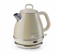 Ariete 2868 Bollitore Elettrico Vintage 1 Litro - Infusi, Tè e Tisane - Autospegnimento - Acciaio Inox - 1 Litro - 1600 Watt - Beige
