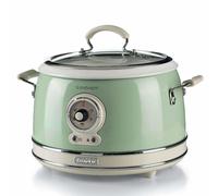 Ariete 2904 Rice Cooker - Cuociriso Elettrico con bowl in ceramica - Sushi fatto in casa - Multicooker - Linea Vintage - 3,5 L - 650 W - Verde