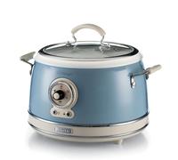 Ariete 2904 Rice Cooker - Cuociriso Elettrico con bowl in ceramica - Sushi fatto in casa - Multicooker - Linea Vintage - 3,5 L - 650 W - Celeste