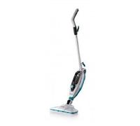Ariete 4175 Steam Mop Foldable 10 in 1, Scopa a Vapore Pieghevole, 1500 Watt, 10 funzioni in 1, Kit accessori, Capacità 350 cc, Bianco/Azzurro