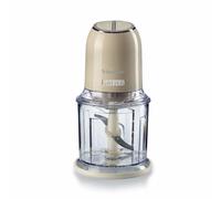 Ariete 438, Tritatutto Vintage, Chopper e Tritaghiaccio, 2 velocità, 4 lame in Acciaio Inox, Tazza graduata 600 ml, 400 W, Beige