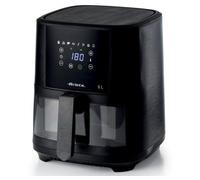 Ariete 4626 Friggitrice ad aria 6L, 1300 W, Capacità 6L, Capacità di cottura 2,5kg, 8 programmi preimpostati, Temperatura fino a 200°, Cestello trasparente per controllo cottura, Nero