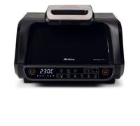 Ariete 4635 Air Fryer Grill, Friggitrice ad aria e Griglia, Bistecchiera,1700W, Capacità 8L, Friggi e Griglia, 8 funzioni di cottura, Timer, Nero