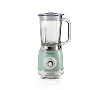 Ariete 583, Frullatore Vintage con tazza in vetro da 1,5 Litri, 4 Lame in Acciaio Inox, 4 Velocità + Pulse,1000 Watt, Verde