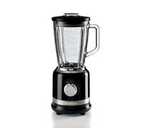 Ariete 585 Frullatore Moderna, 1000W, Capacità 1,5 L, 4 velocità + Funzione Pulse, Tazza in vetro graduata, 4 lame in acciaio inox, Nero