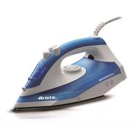 Ariete 6234 Steam Iron - Ferro da stiro con piastra in teflon - Colpo vapore 140 gr/min - Serbatoio 250 ml - 2000 W - Bianco e Azzurro