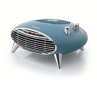 Ariete 8211 Termoventilatore da tavolo, Stufetta elettrica, 2000W, Termostato, Silenzioso, Griglia e piedi cromati, Celeste