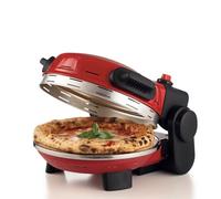 Ariete 934 Pizzeria Gourmet, Forno per pizza napoletana e calzoni, 1500W, Temperatura 400°C, 3 minuti di cottura, Pietra refrattaria rimovibile, Regolazione temperatura inferiore e superiore, Rosso