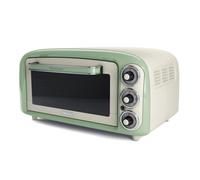 Ariete 979 Forno Elettrico di Design 18 Litri - Ideale per pizza da 30 cm - Doppio vetro - 1380 Watt - Acciaio Inox - Linea Vintage - Verde