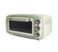 Ariete 979 Forno Elettrico di Design 18 Litri - Ideale per pizza da 30 cm - Doppio vetro - 1380 Watt - Acciaio Inox - Linea Vintage - Verde
