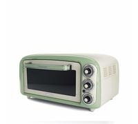 Ariete 979 Forno Elettrico di Design 18 Litri - Ideale per pizza da 30 cm - Doppio vetro - 1380 Watt - Acciaio Inox - Linea Vintage - Verde