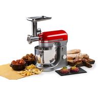 Ariete Ariete 4079 Accessorio tritacarne, insaccati e trafila pasta, Kit completo di accessori per Impastatrice Moderna di Ariete mod. 1589, Grigio