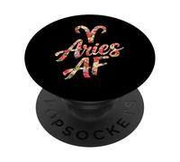 Ariete AF Divertente Segno zodiacale Floreale Primavera Astrologia PopSockets PopGrip Adesivo
