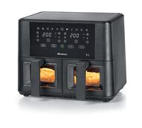 ARIETE AIR FRYER DOPPIA 4,5L+4,5 FRIGGITRICE AD ARIA, capacità 9 l, Max potenza 2400 W, Nero