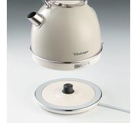 Ariete 2877 Bollitore elettrico 1,7 Litri di Design - Infusi, tè e tisane - Autospegnimento - 2000 Watt - Acciaio Inox - Linea Vintage - Beige