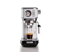 Ariete 1381 Macchina da caffè con manometro, compatibile con caffè in polvere e cialde ESE, 1300 W, Capacità 1,1 L, 15 bar di pressione, Filtro ½ tazze, Dispositivo Cappuccino, Bianco