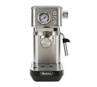 Ariete Ariete 1381 Macchina da caffè con manometro, compatibile con caffè in polvere e cialde ESE, 1300 W, Capacità 1,1 L, 15 bar di pressione, Filtro ½ tazze, Dispositivo Cappuccino, Silver