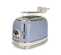Ariete 155 Tostapane Vintage 2 fette di pane - con pinze - 6 livelli di tostatura - 810 Watt- Acciaio Inox - Linea Vintage - Celeste