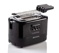 Ariete Ariete 159 Toastime - Tostapane con Pinze per 2 fette di pane - 9 Gradi di Doratura - 700 Watt - Nero