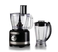Ariete Ariete 1782 Gourmet Pro Moderna, Robot da cucina, Tritatutto 3L, Frullatore 2L, 2 velocità + Pulse, Set di lame + Disco in acciaio inox, Accessorio spremiagrumi, Nero