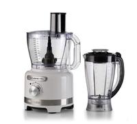 Ariete Ariete 1782 Gourmet Pro Moderna, Robot da cucina, Tritatutto 3L, Frullatore 2L, 2 velocità + Pulse, Set di lame + Disco in acciaio inox, Accessorio spremiagrumi, Bianco