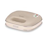 Ariete Ariete 1963 Sandwich Maker Vintage, Piastra elettrica per toast, Sandwich e panini, 750W, Piastre fisse grill, Rivestimento antiaderente, Posizione e riponimento verticale, Beige