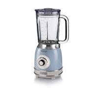 Ariete Ariete 583, Frullatore Vintage con tazza in vetro da 1,5 Litri, 4 Lame in Acciaio Inox, 4 Velocità + Pulse,1000 Watt, Celeste