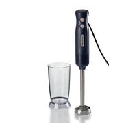 Ariete 601 Frullatore a Immersione Breakfast, Frullatore a immersione, 700 W, 2 velocità, Lama in acciaio inox, Gamba removibile, Bicchiere trasparente, Dark & Sahara Grey