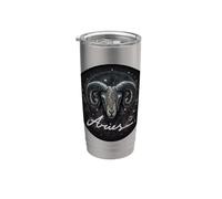 Ariete Ariete Zodiaco Compleanno Boho Celeste Stelle Astrologia Bicchiere termico in acciaio inox doppia parete