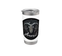 Ariete Ariete Zodiaco Compleanno Boho Celeste Stelle Astrologia Bicchiere termico in acciaio inox doppia parete