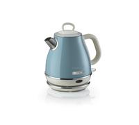 Ariete 2868 Bollitore Elettrico Vintage 1 Litro - Infusi, Tè e Tisane - Autospegnimento - Acciaio Inox - 1 Litro - 1600 Watt - Celeste