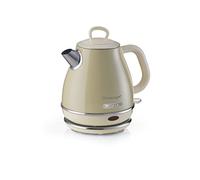 Ariete 2868 Bollitore Elettrico Vintage 1 Litro - Infusi, Tè e Tisane - Autospegnimento - Acciaio Inox - 1 Litro - 1600 Watt - Beige