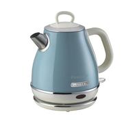 Ariete 2868 Bollitore Elettrico Vintage 1 Litro - Infusi, Tè e Tisane - Autospegnimento - Acciaio Inox - 1 Litro - 1600 Watt - Celeste