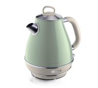 Ariete Bollitore Vintage 2869, Bollitore Elettrico con Livello Acqua Visibile, Base Cordless a 360°, Spegnimento Automatico, Filtro Tisana, Capacità 1,7 L, Acciaio Inossidabile, 2000W, Verde