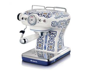ARIETE CAFF ESPRESSO CAPRI EDITION (1389) - MACCHINA PER CAFFE'' ESPRESSO - POLVERE E CIALDE - 1 O 2 TAZZE - CAPPUCCINATORE - PRESSIONE 15 BAR - 850W - Nouvo