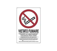 ARIETE - CARTELLO PLASTICA 30X20CM VIETATO FUMARE
