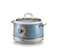Ariete 2904 Rice Cooker - Cuociriso Elettrico con bowl in ceramica - Sushi fatto in casa - Multicooker - Linea Vintage - 3,5 L - 650 W - Celeste