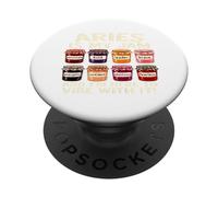 Ariete è la mia marmellata divertente astrologia segno zodiacale barattoli grafica PopSockets PopGrip Adesivo