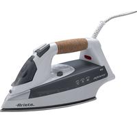 Ariete Steam Iron 6232 Grey - Ferro da stiro con piastra Acciaio Inox - manico in sughero - serbatoio 300 ml - 2200 Watt - Bianco e grigio