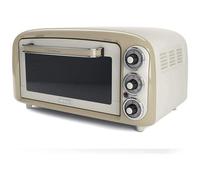 Ariete 979 Forno Elettrico di Design 18 Litri - Ideale per pizza da 30 cm - Doppio vetro - 1380 Watt - Acciaio Inox - Linea Vintage - Beige