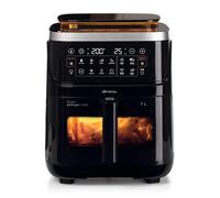 Ariete 4636 Friggitrice ad aria con funzione vapore+ Grill, 1700W, Funzione essiccazione, 10 funzioni di cottura, Cestello trasparente, Timer, Luce interna, Nero